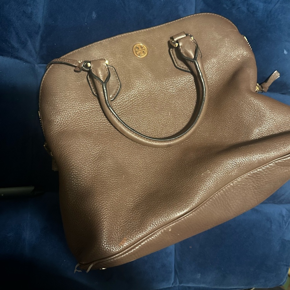 Brown Leather Handbag Tory Burch